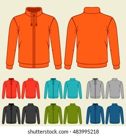 Set von farbigen Sportjackets Vorlagen für Männer.