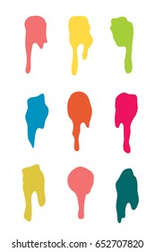 Set of colored stains, blot