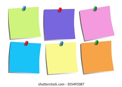 Set of colored stickers. Vector