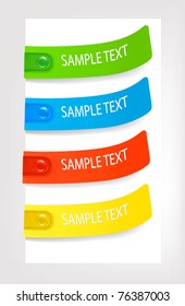 Set with colored stickers. Vector illustration.