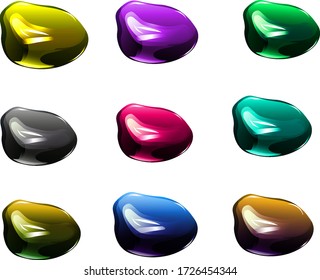 a set of colored stones