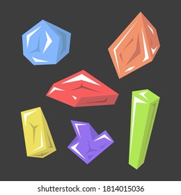 
Conjunto de piedras coloreadas (cristales)