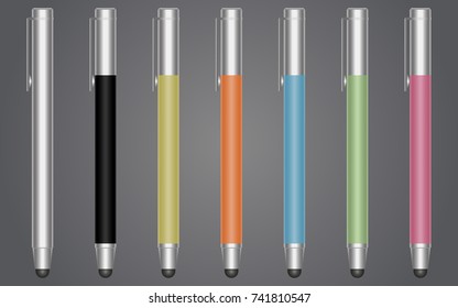 Set Of Colored Stylus Pen