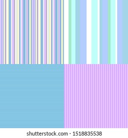 Set of colored textures. Seamless abstract patterns. Geometric wallpapers of the surface. Prints for design