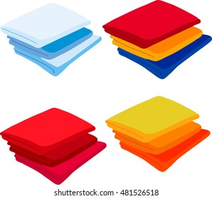 Set colored towels 