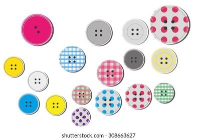 Set of colored vector buttons for your design. 
