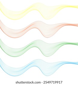 Set of colored waves. Abstract. Element for decoration. Eps 10