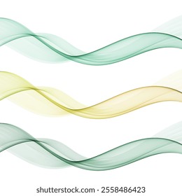 Set of colored waves. Abstract 
 Element for decoration. Eps 10