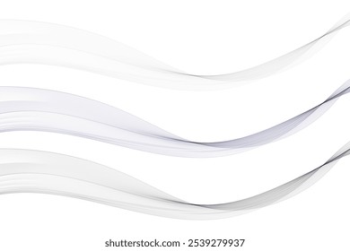 Set of colored waves. Abstract vector background.