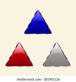 Set of colored web buttons