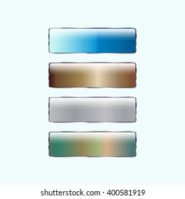 Set of colored web buttons