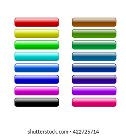 Set of colored web buttons