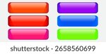 Set of colored web buttons. Vector illustration.