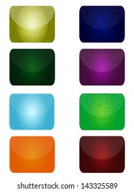 Set of colored web buttons. Vector