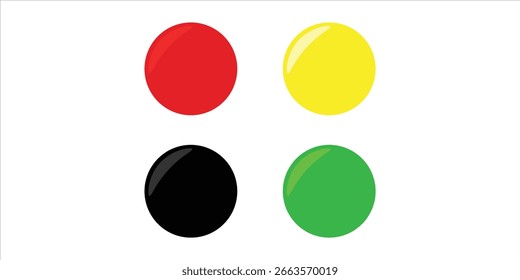Set of colored web buttons. Vector illustration.