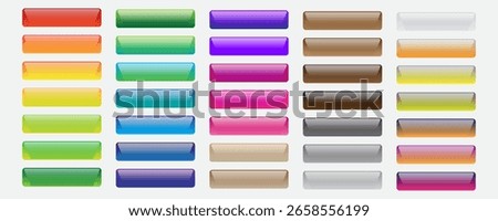 Set of colored web buttons. Vector illustration.