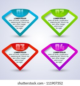 Set of colorful 3d banners for your design. Vector illustration.