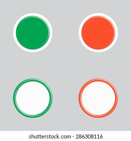 Set of colorful 3d buttons. Vector illustration.