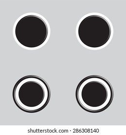 Set of colorful 3d buttons. Vector illustration.