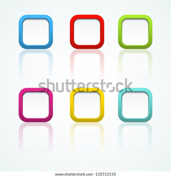 Set Colorful 3d Buttons Vector Illustration Stock Vector (Royalty Free ...