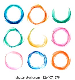 Conjunto de diseños coloridos y abstractos de fondo