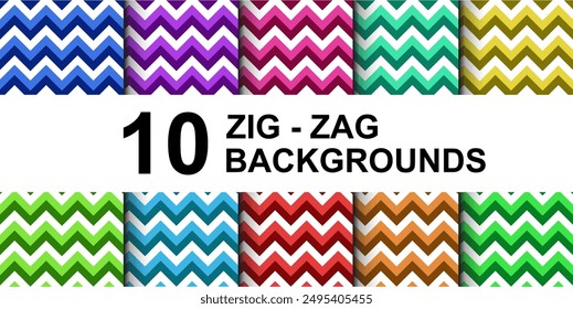 conjunto de coloridas rayas de zag en zig de fondo abstracto. patrón de chevron, fondo de fondo dinámico, Fondo de pantalla
