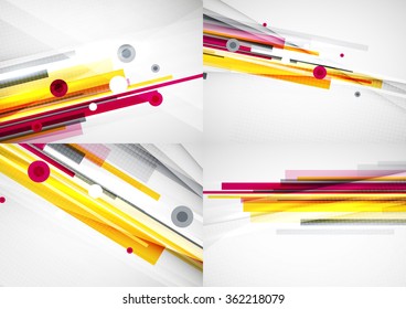 Set of colorful abstract backgrounds