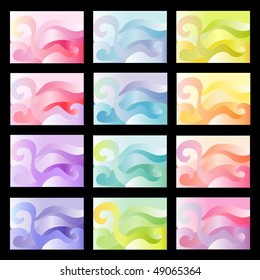 Set of colorful abstract backgrounds