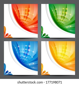 Set of colorful abstract backgrounds. EPS 10