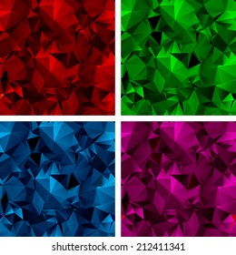 Set of colorful abstract backgrounds polygon for your design