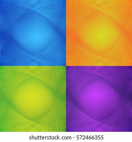 Set of colorful abstract backgrounds. Square backdrops 