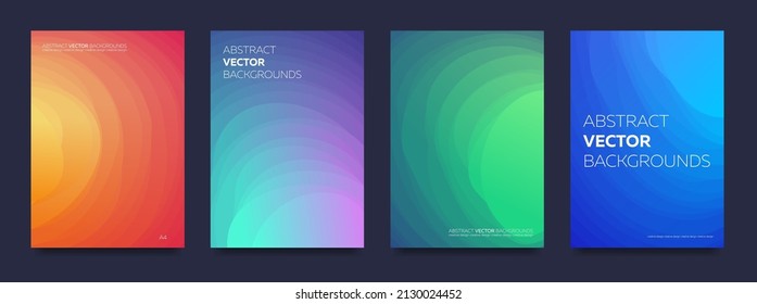 Set of colorful abstract backgrounds. Vector.