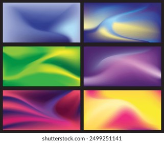 Set of colorful abstract backgrounds. Vector Illustration. Eps 10.