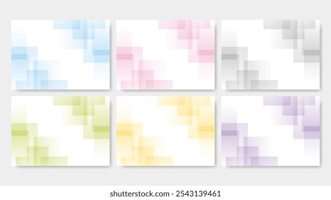 Set of colorful abstract backgrounds, vector illustrations