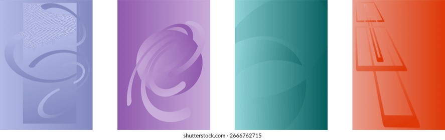 Conjunto de planos de fundo abstratos coloridos. Ilustração vetorial. Pode ser usado para papel de parede, fundo da página da Web, banners da Web.