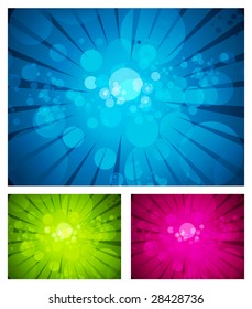 Set of colorful abstract backgrounds. Vector Illustration