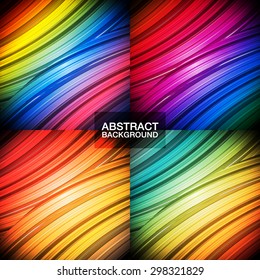 Set of colorful abstract backgrounds. Vector illustration