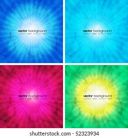 Conjunto de fondos abstractos coloridos - ilustración vectorial