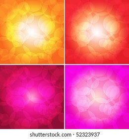 Conjunto de fondos abstractos coloridos - ilustración vectorial