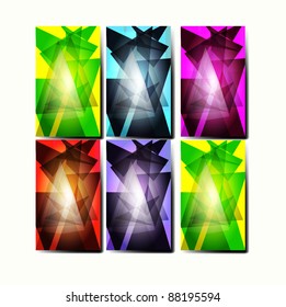 Set of colorful abstract backgrounds. Vector Illustration