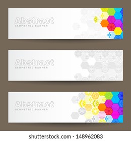 A set of colorful abstract banners