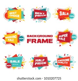 Set Colorful Abstract Chat Label Vector Stock Vector (Royalty Free ...