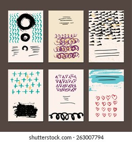 set of colorful abstract frames, vector illustration