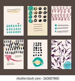 set of colorful abstract frames, vector illustration