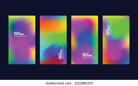 Set of colorful abstract gradient background for banner and brochure design.