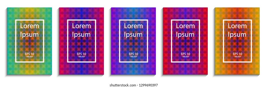 Set of Colorful abstract gradient banners, posters and cover design. 
Colorful abstract gradient Background . EPS 10. Vector.