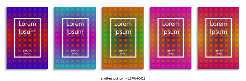 Set of Colorful abstract gradient banners, posters and cover design. 
Colorful abstract gradient Background . EPS 10. Vector.
