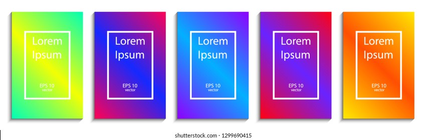Set of Colorful abstract gradient banners, posters and cover design. 
Colorful abstract gradient Background . EPS 10. Vector.