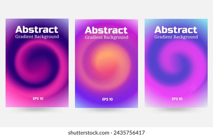 set of colorful abstract gradient banners background