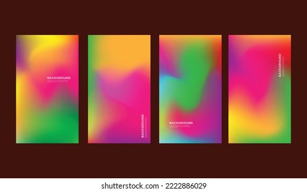 Conjunto de líquido colorido abstracto y forma de fluido para el diseño de pancartas y folletos